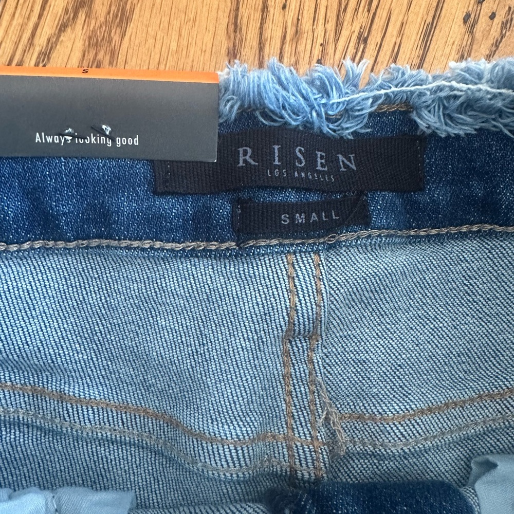 Risen Frayed Demin shorts size small - Picture 3 of 4